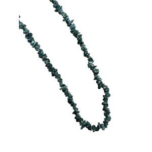 Green Moss Agate Gemstone Chip Necklace